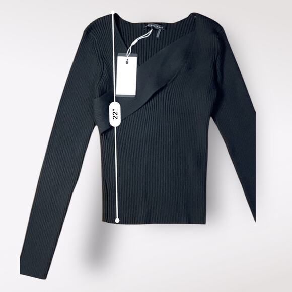 Endless Rose NWT Knit Wrap Sweater Womens Size L Black‎ Business - Picture 4 of 9